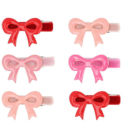 Meri Meri Haarspange - 6er-Pack - Emaille - Schleifen - 4 cm - K