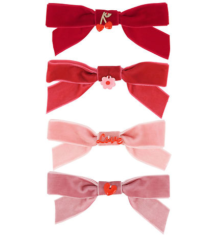 Meri Meri Haarspelden - 4-pack - Fluweel - Bogen - 11,5 cm - Cli