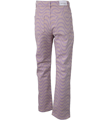 Hound Trousers - Wave Printed Denim - Lavender