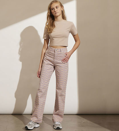 Hound Trousers - Wave Printed Denim - Lavender