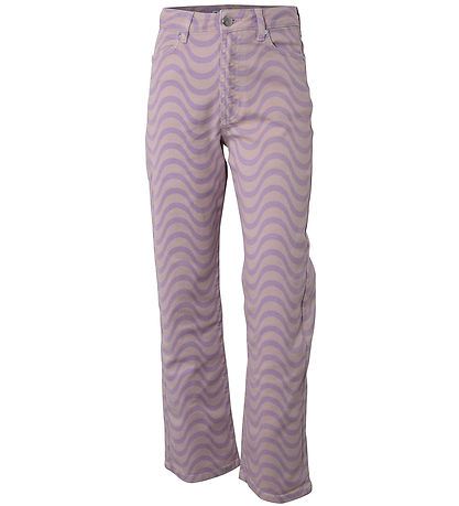 Hound Trousers - Wave Printed Denim - Lavender