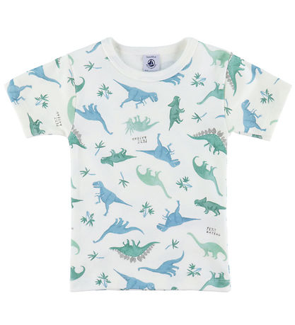Petit Bateau T-shirt - 3-Pack - Green/Red
