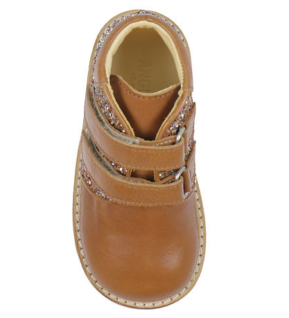Angulus Babyschoen - Cognac/Multi Glitter