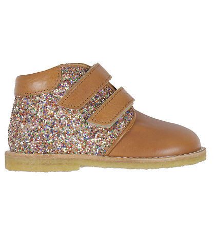 Angulus Babyschoen - Cognac/Multi Glitter