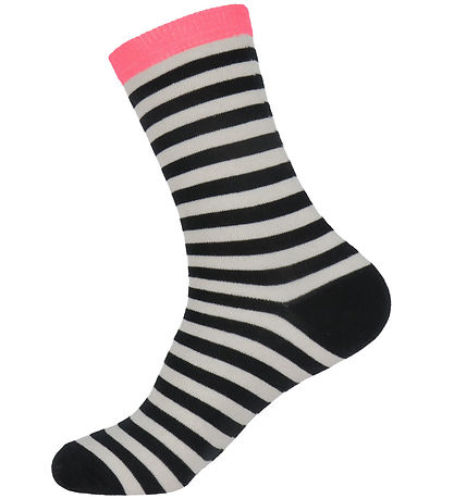 Mads Nørgaard Socks - 2-Pack - Stripe Mix - Black/Light Blue