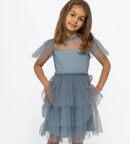 Robe The New - TnNarice - Ashley Blue/Gold av. Or à Pois Robe The New - TnNarice - Ashley Blue/Gold av. Or à Pois