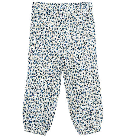 The New Siblings Trousers - TnstNikita - White Swan/Blue Flower
