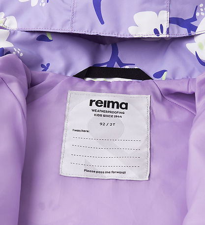 Reima Lightweight Jacket - Hot - Lilic Amethyst w. Flowers