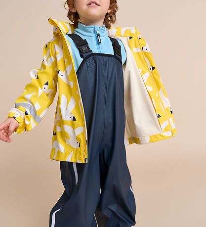 Reima Rain Pants w. Suspenders - PU - Lammikko - Navy