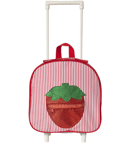 That's Mine Suitcase - Tris - Red/White Striped w. Strawberry