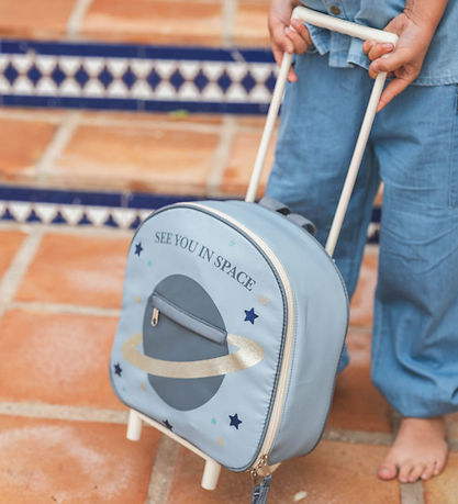 That's Mine Suitcase - Tris - Blue w. Glitter Space