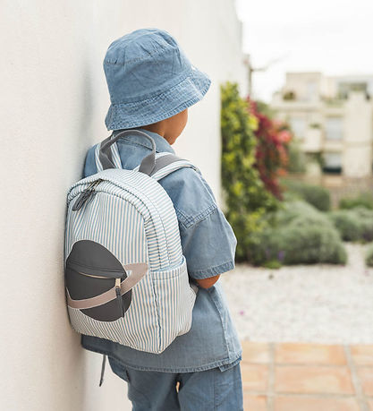 That's Mine Rucksack - Tripp - Blau/Weiß Gestreift m. Space