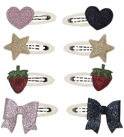 That's Mine Hair Clips - 8-Pack - Tilly - Birch/Glitter