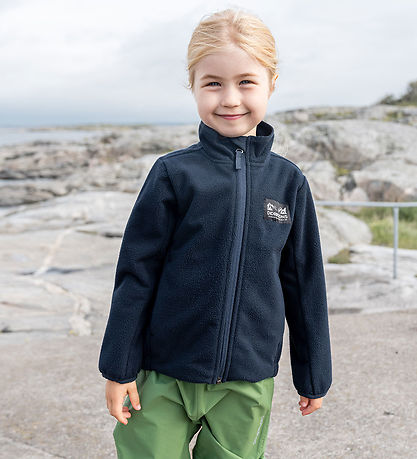 Didriksons Fleece Jacket - Nutmeg - Dark Night Blue