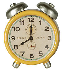 Maileg Miniature Alarm Clock - Mouse - Yellow Maileg Miniature Alarm Clock - Mouse - Yellow