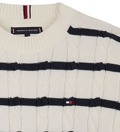 Tommy Hilfiger Blouse - Knitted - Ivory Petal/Dark Night Navy St
