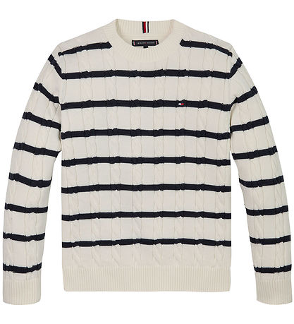 Tommy Hilfiger Blouse - Knitted - Ivory Petal/Dark Night Navy St