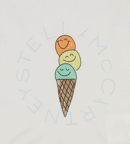 Stella McCartney Kids T-shirt - Ivory w. Ice Cream Cone