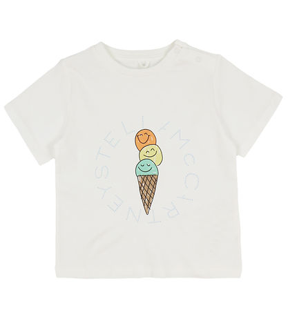 Stella McCartney Kids T-shirt - Ivory w. Ice Cream Cone