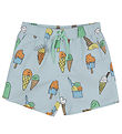 Stella McCartney Kids Badeshorts - Hellblau m. Eis