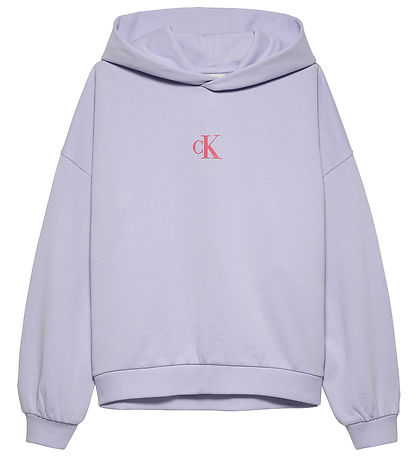 Calvin Klein Hoodie - Flower Back - Purple Heather