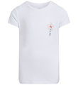 Calvin Klein T-shirt - Small Flower - Bright White Calvin Klein T-shirt - Small Flower - Bright White