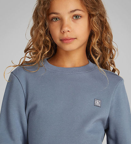 Calvin Klein Sweatshirt - Mono Mini Badge - Grisaille Grey Calvin Klein Sweatshirt - Mono Mini Badge - Grisaille Grey