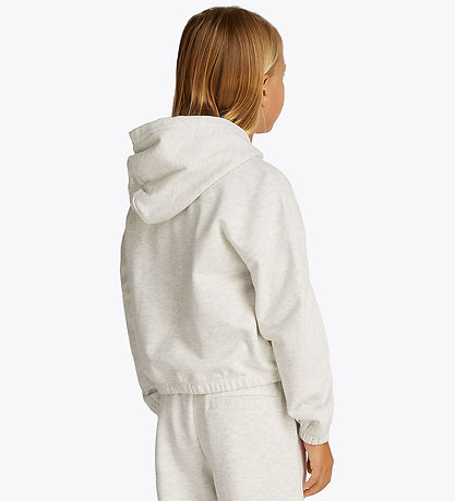 Tommy Hilfiger Hoodie - Cropped - Sequin Flag - Snow White H