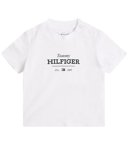 Tommy Hilfiger T-Shirt - Monotype 1985 Logo - Weiß