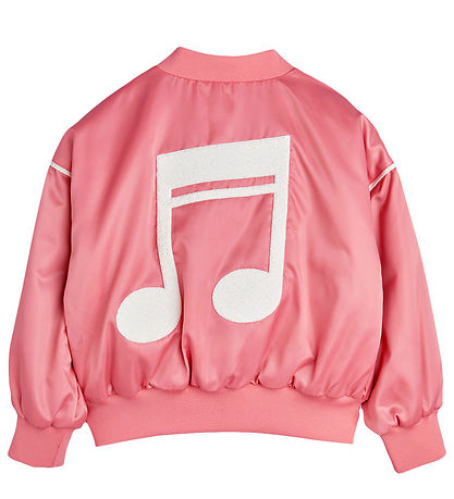 Mini Rodini Jacket - Note Chenille Satin Baseball - Pink
