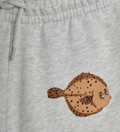 Mini Rodini Sweatpants - Flounder - Grey Melange
