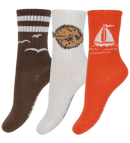 Mini Rodini Socks - 3-Pack - Sailing Boat - Multi