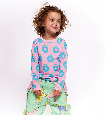 Småfolk Blouse - Roze Lilac m. Appels