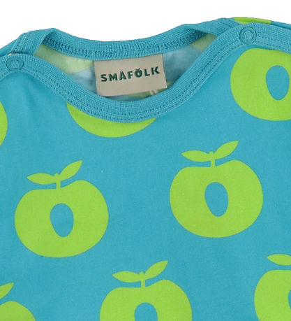 Småfolk Bodysuit L/æ - Blue Atoll w. Apples Småfolk Bodysuit L/æ - Blue Atoll w. Apples