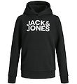 Jack & Jones Hoodie - Noos - JjeCorp - Black/Jr/Large Print Jack & Jones Hoodie - Noos - JjeCorp - Black/Jr/Large Print