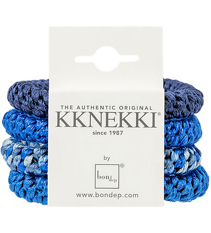 Kknekki Haargummis - 4er-Pack - Blau Glitter