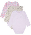 Hust and Claire Bodysuit L/æ - 3-Pack - Bella - Wheat Melange Hust and Claire Bodysuit L/æ - 3-Pack - Bella - Wheat Melange