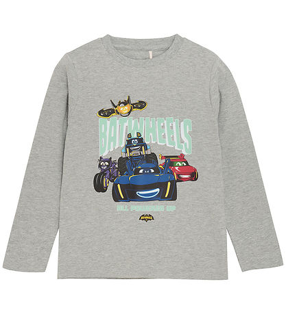 Minymo Blouse - Batwheels - Grey Melange