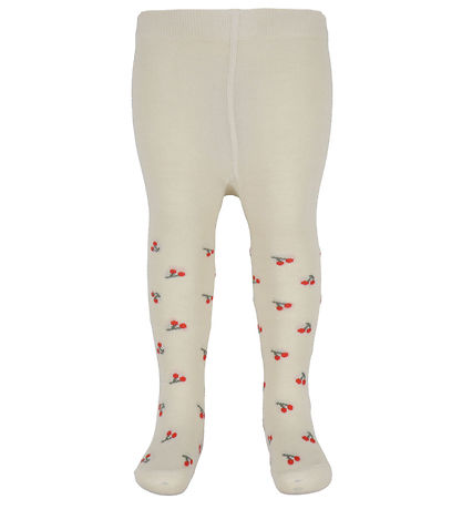 Name It Tights - NbfBittal - Summer Sand w. Cherry