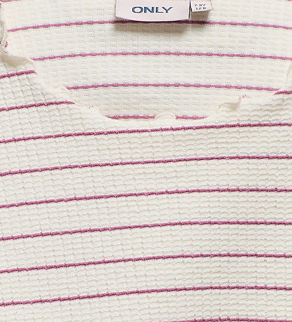 Kids Only T-shirt - Cropped - Antique White/Heather Rose Kids Only T-shirt - Cropped - Antique White/Heather Rose