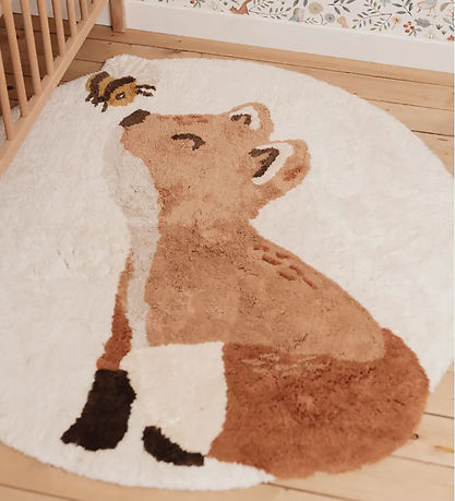 Little Dutch 카펫 - 110x110cm - 베이지 포함 여우/벌