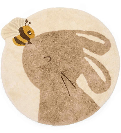 Little Dutch Teppich - 110x110 cm - Beige m. Kaninchen/Biene