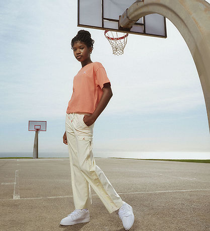 Jordan Trousers - Coconut Milk w. Logo Print