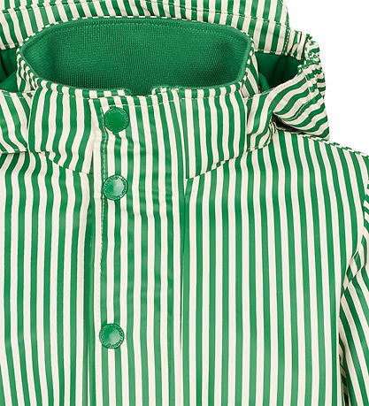 MarMar Rain Jacket - PU - October - Green Stripes