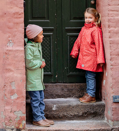 MarMar Rain Jacket - PU - October - Green Stripes