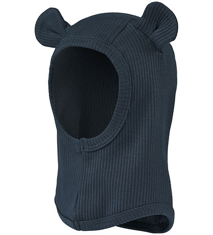 MarMar Balaclava - Rib - Modal - Single Layer - Blue w. Ears