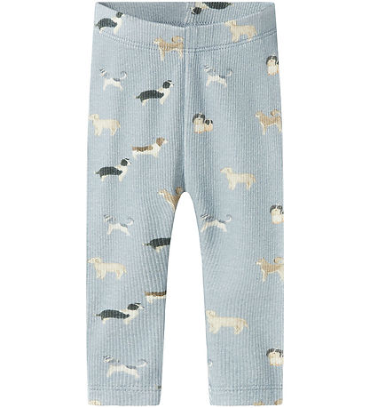 Name It Leggings - Rib - NbmBark - Steinbruch m. Hunde