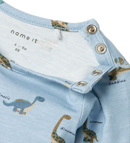 Name It Bodysuit L/æ - NbmDinos - Celestial Blue