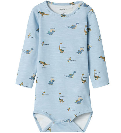 Name It Bodysuit L/æ - NbmDinos - Celestial Blue