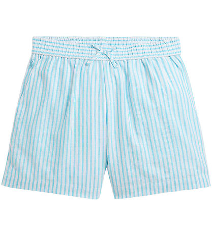 Polo Ralph Lauren Shorts - Linnen - Lichtblauw/Wit Gestreept Polo Ralph Lauren Shorts - Linnen - Lichtblauw/Wit Gestreept